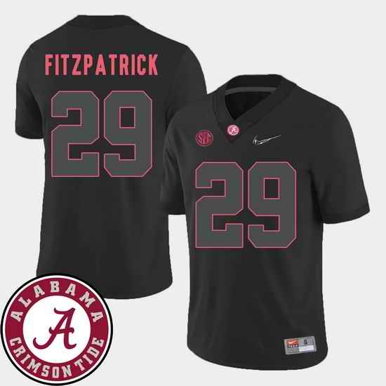 Men Alabama Crimson Tide Minkah Fitzpatrick Black College Football Sec Patch 2018 Jersey
